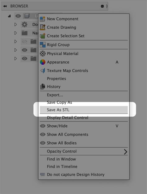 fusion 360 export to stl|Exporting STL files in Fusion 360 .